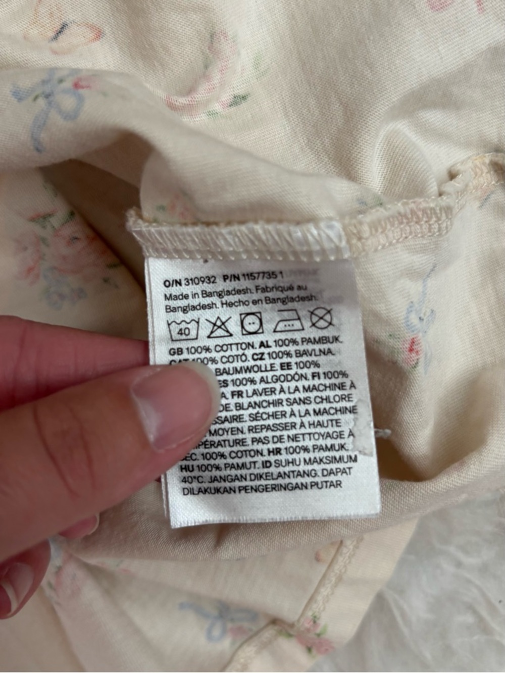 H&M Cream Tank Dress with Cottagecore Feminine Colorful Floral AOP - Picture 4 of 4